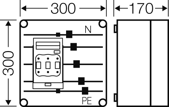Hensel Sicherungsgehäuse 1x3xNH00 250A 5p. Mi 6226 - 2000643