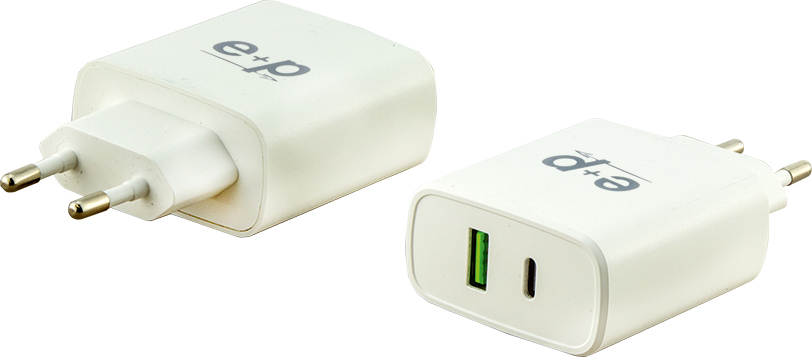 E+P Elektrik USB-Schnell-Ladegerät 100-240V,2 Ports AC 212