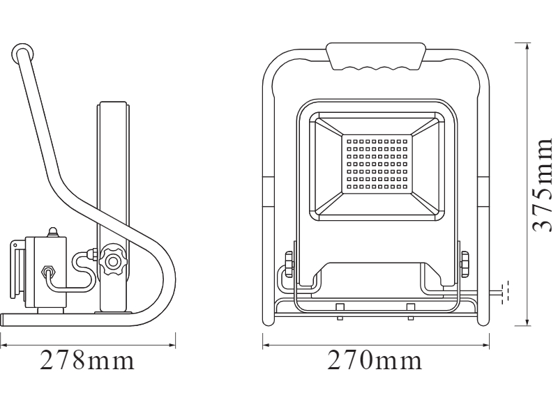 Ledvance LED floodlight WORKLIGHTS R-STAND SOCKET (GEN 2) 50 W/4000 K - 4058075321342