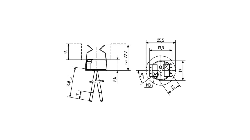 BJB Anschlusselement GU5.3/GX5.3 für NV-Halogen-Lampen 25.105.4201.00