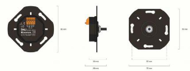 Lunatone Dreh- und Tastenknopf DALI ROT CH - 86459822-CH