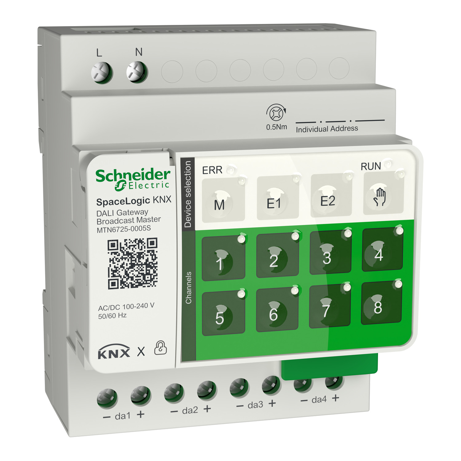 Schneider Electric SpaceLogic KNX DALI Broadcast Master MTN6725-0005S - MTN6725-0005S