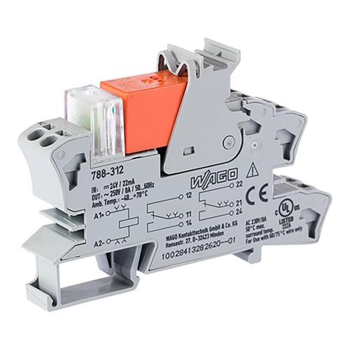 WAGO GmbH & Co. KG Stecksockel m.Relais 2W,24VDC 2x8A 788-312 - 788-312