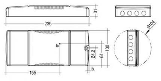 Tridonic LED-Driver LC 100W 1100-2100mA flexC SR EXC