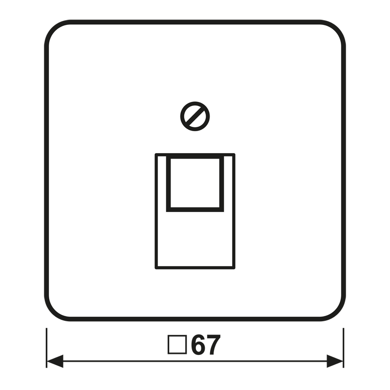 Jung Abdeckung aws für IAE/UAE-Dose CD 569-1 UA WW