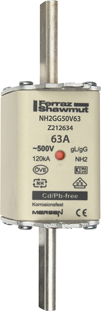 Mersen NH-Sicherungseinsatz SF Gr.2 gG 63A/500V KM NH2GG50V63 - Z212634
