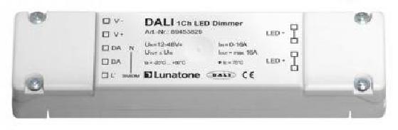 Lunatone Light Management LED-Dimmer DALI 1Ch LED Dimmer 16A CV