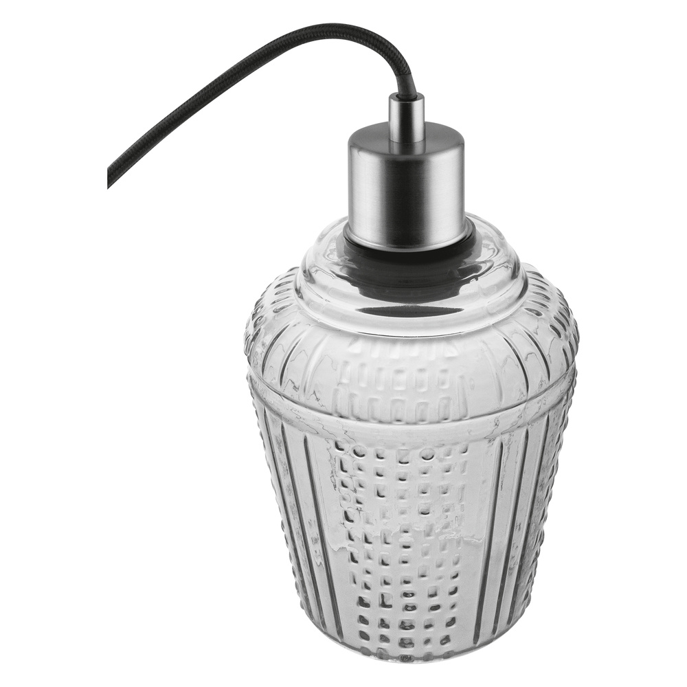 Ledvance LED pendant luminaire Vintage 1906 Carved PENDANT JAR Glass Smoke