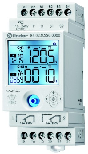 Finder Multifunktions-Zeitrelais 110-240V AC/DC, 16A 84.02.0.230.0000 - 840202300000