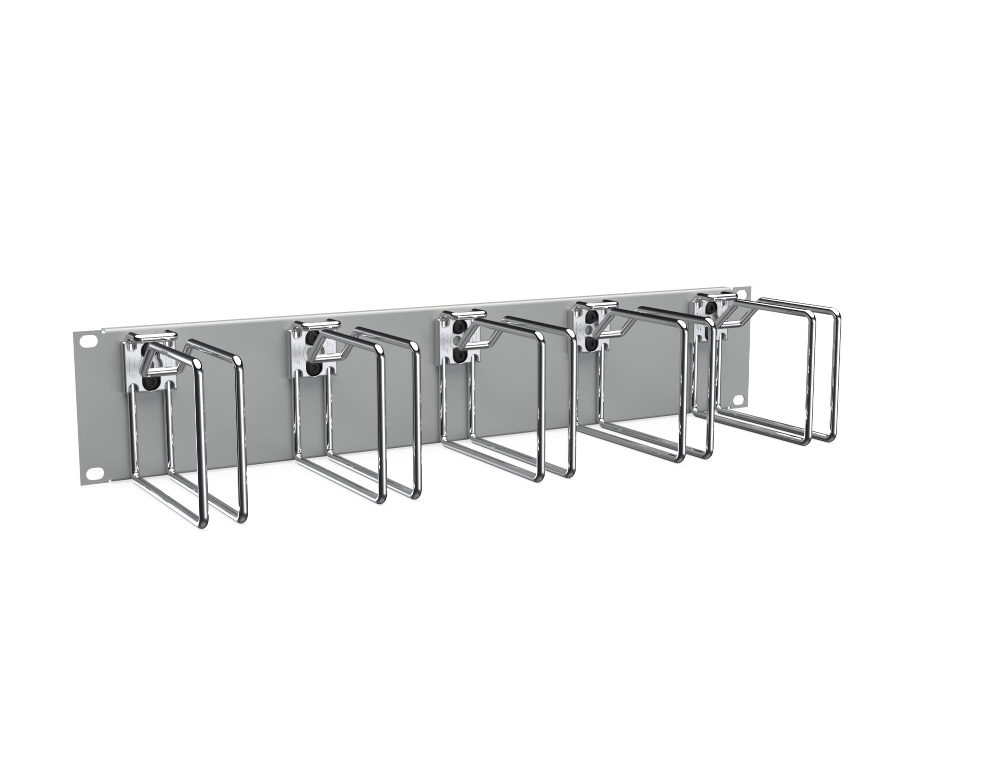 Enoc Querrangierpanel 2 HE, gr/chrom CPM 02-RAL 7035