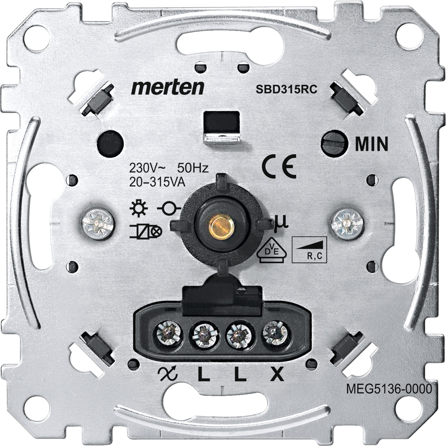 Merten Drehdimmer-Einsatz f.kap.Last 20-315W MEG5136-0000