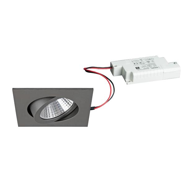 Brumberg recessed LED spotlightset, phase cut dimmable, titan - 39364643