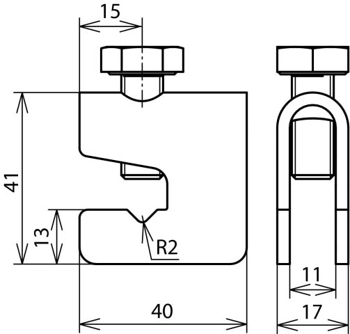 DEHN Verbindungsklemme St/tZn f. Rd6-10 VK A UNI ST - 308025