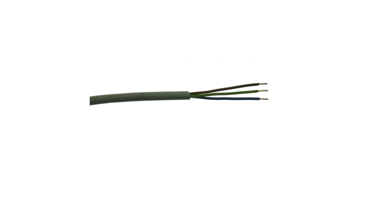 watt24 sheathed cable NYM-J 3x1,5mm² grey 1m, by the meter