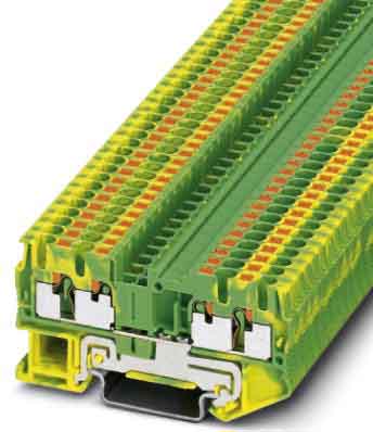 Phoenix Contact Schutzleiter-Reihenklemme 5,2 mm, grün-gelb PT 2,5-QUATTRO-PE