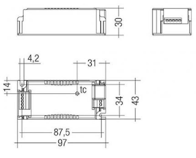 Tridonic LED ballast LC 17W 250-700mA flexC SC EXC