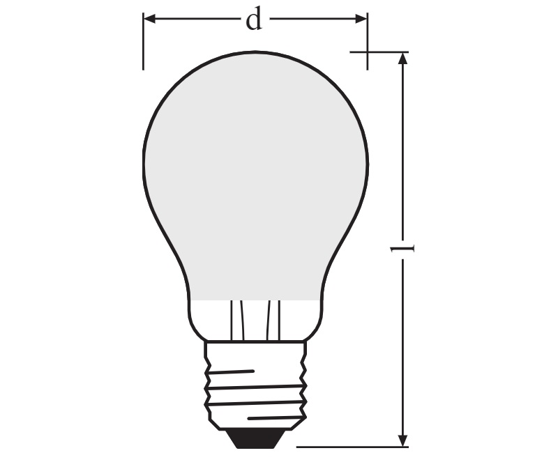 Ledvance LED-Leuchtmittel LEDPCLA40 4W/827 230VGLFR E27 – 4058075439818