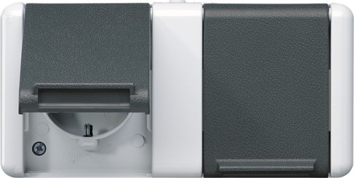 Jung SCHUKO-Steckdose 2-fach 16A 250V 8220-1 W - 8220-1W günstig online kaufen