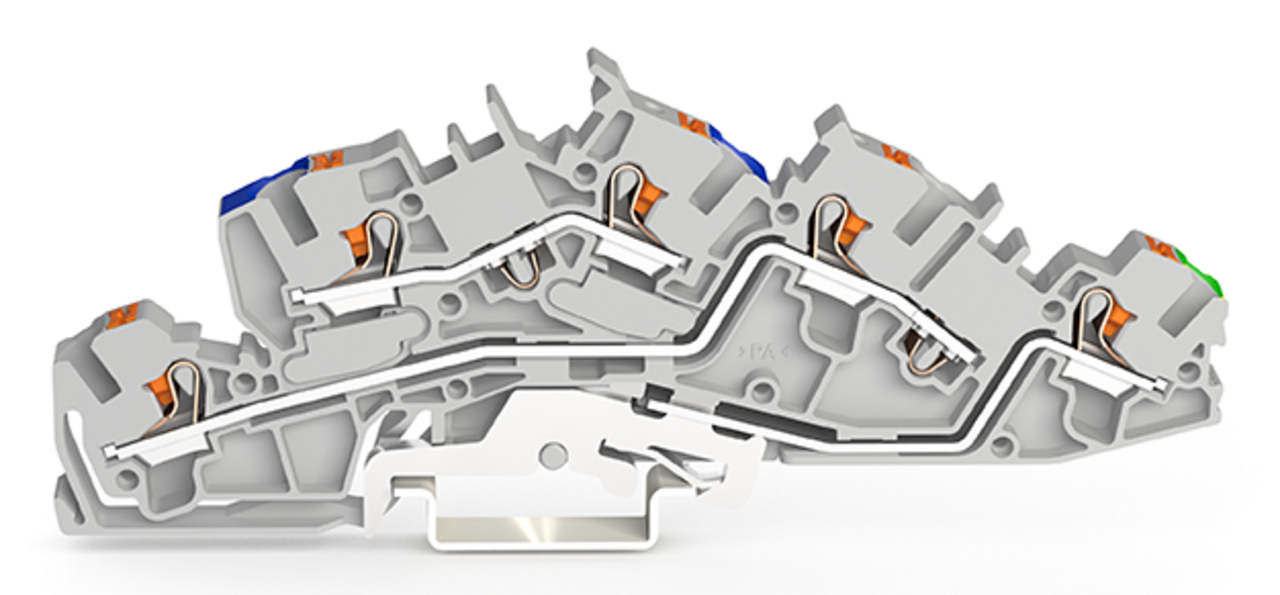 WAGO GmbH & Co. KG Installationsetagenklemme 4 mmÂ² mit DrÃ¼cker 2205-7646