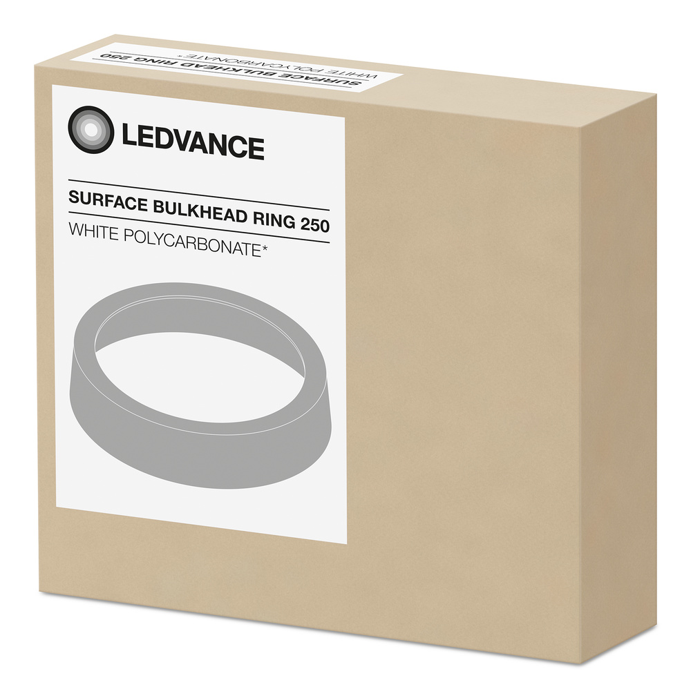 Ledvance LED-Wand- und Deckenleuchte SURFACE BULKHEAD RING 250 WT