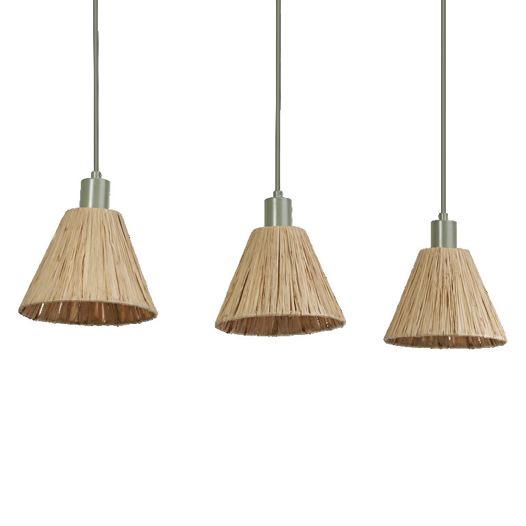 LEDVANCE Decor Raffia Pendant Linear 3XE27 Green - 4058075838178