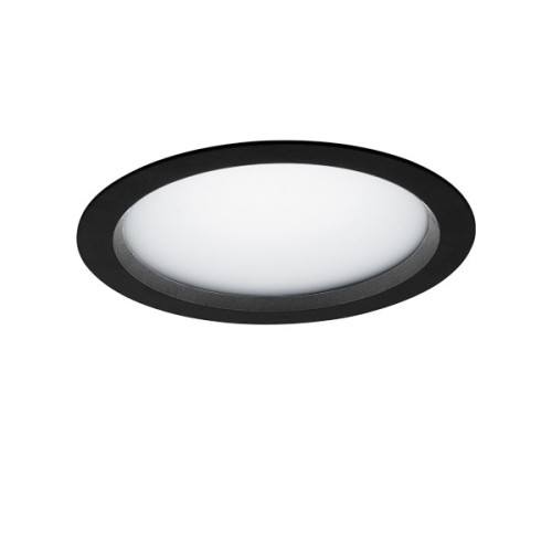 LTS Licht&Leuchten LED-Einbaudownlight 4000K inkl.Konverter VTFL-R 102.840 SW - 641436
