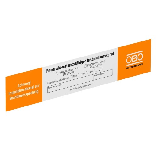 OBO Bettermann Vertr Kennzeichnungsschild für Rapid PLM Kana 7214740 - 7214740