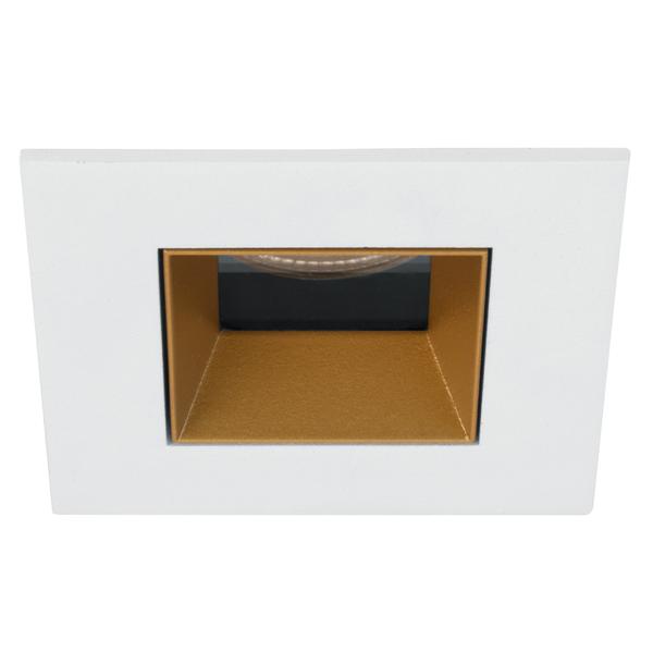 Brumberg recessed LED downlight, IP44, textured white/textured gold - 12036754