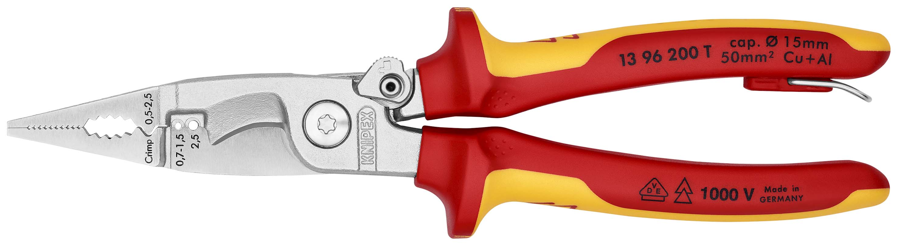 Knipex-Werk VDE Elektro-Inst.-Zange 200mm 13 96 200 T