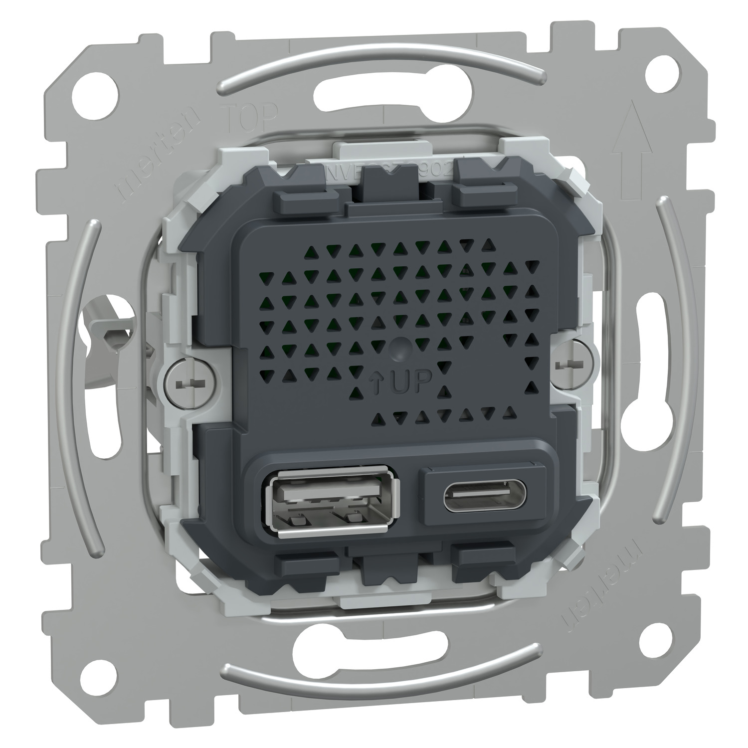 Merten USB Ladestation-Einsatz Typ A+C MEG4366-0140