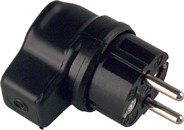 Bachmann Vollgummi-Winkelstecker sw 919.178