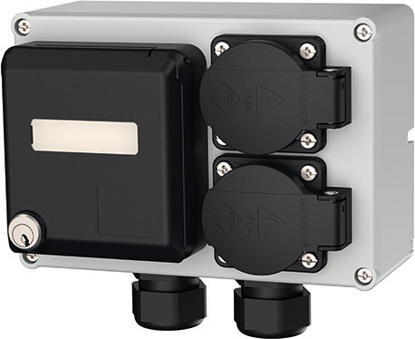 Mennekes Steckdosen-Kombination 2xSchuko 2xRJ45 IP44 25705