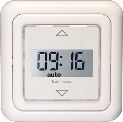 Kaiser Nienhaus Rollladensteuerung m. LCD Tagesprg.+Mem/Zufall Tastor Mercato rws