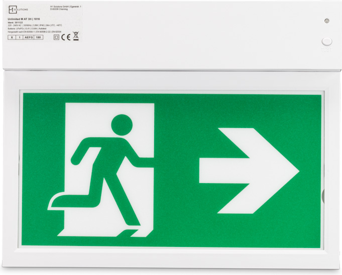 H1 Solutions Rettungszeichenleuchte Unlimited M AT 3H