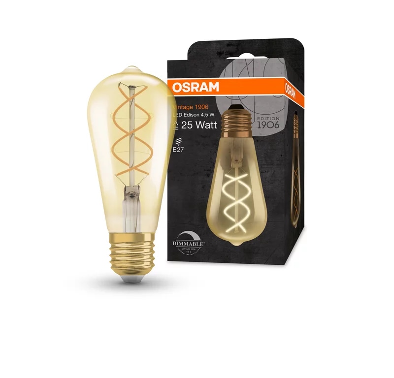 Osram Vintage 1906 LED 25 4.5 W/2000K E27 - 4058075269965 - 4099854090103