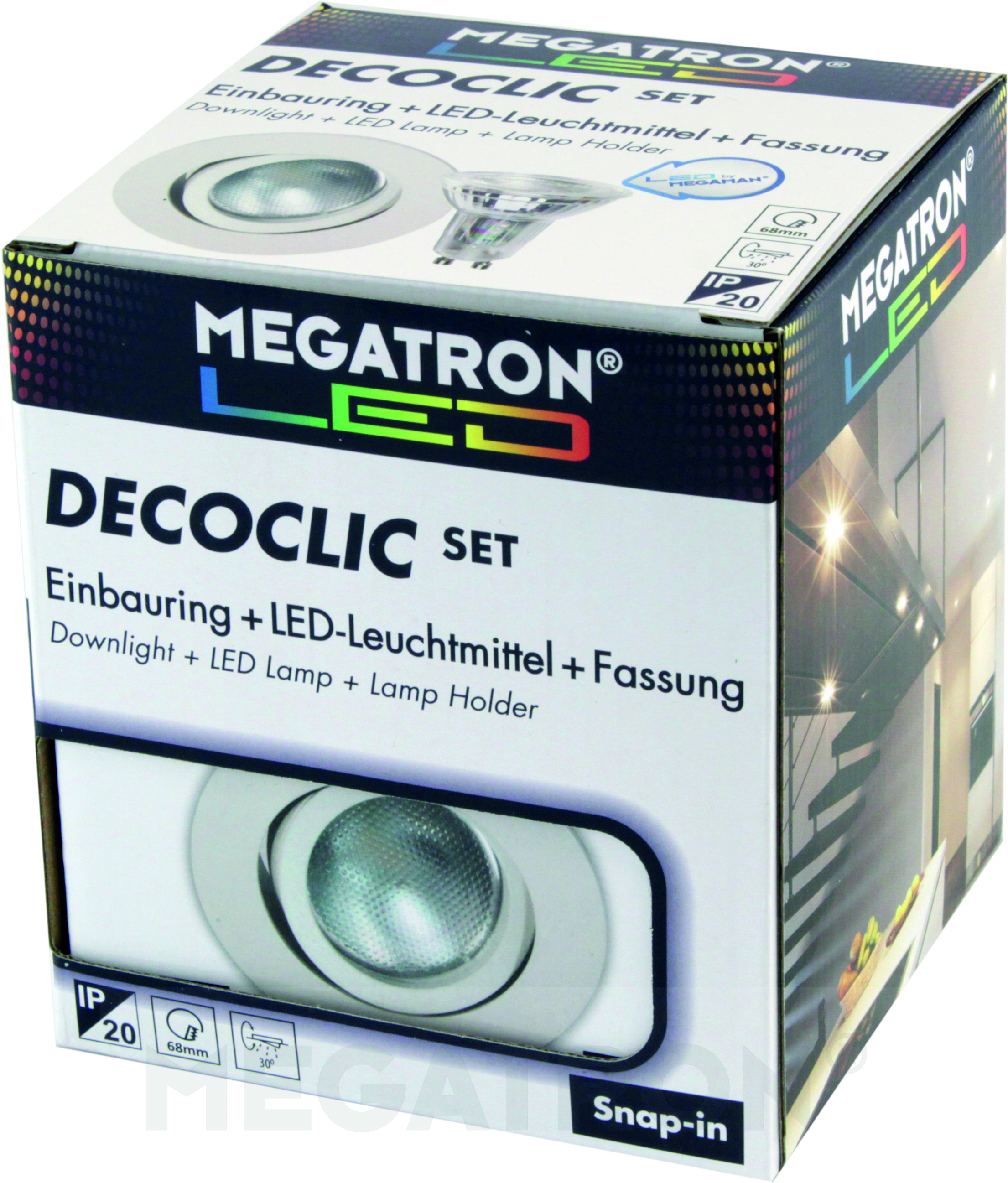 Megatron LED-Einbauspot Set 2800K ws MT75400