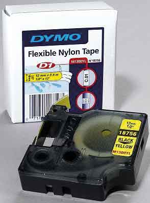 Newell Brands Band ID1 Polyest. 9mm/5,5m schwarz auf weiß 18482