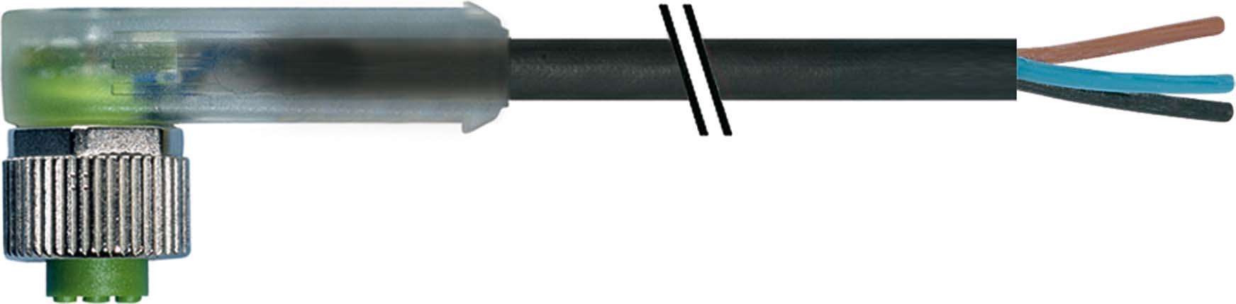 Murrelektronik M12 Buchse gewinkelt m.frei. Leitungsende 7000-12421-6340500