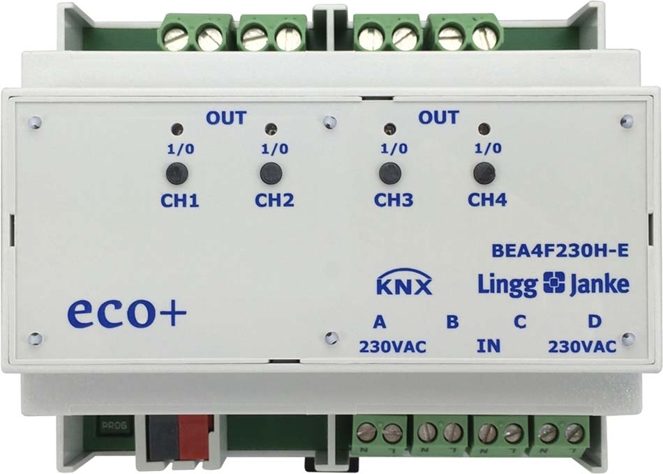 Lingg&Janke Binär-Ein/-Ausgang eco+ 4-fach 230VAC/DC 16A BEA4F230H-E