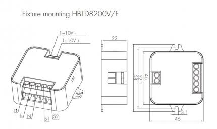Hytronik Bluetooth 1-10V  LED-Dimmer HBTD8200V/F Bluetooth 5.0