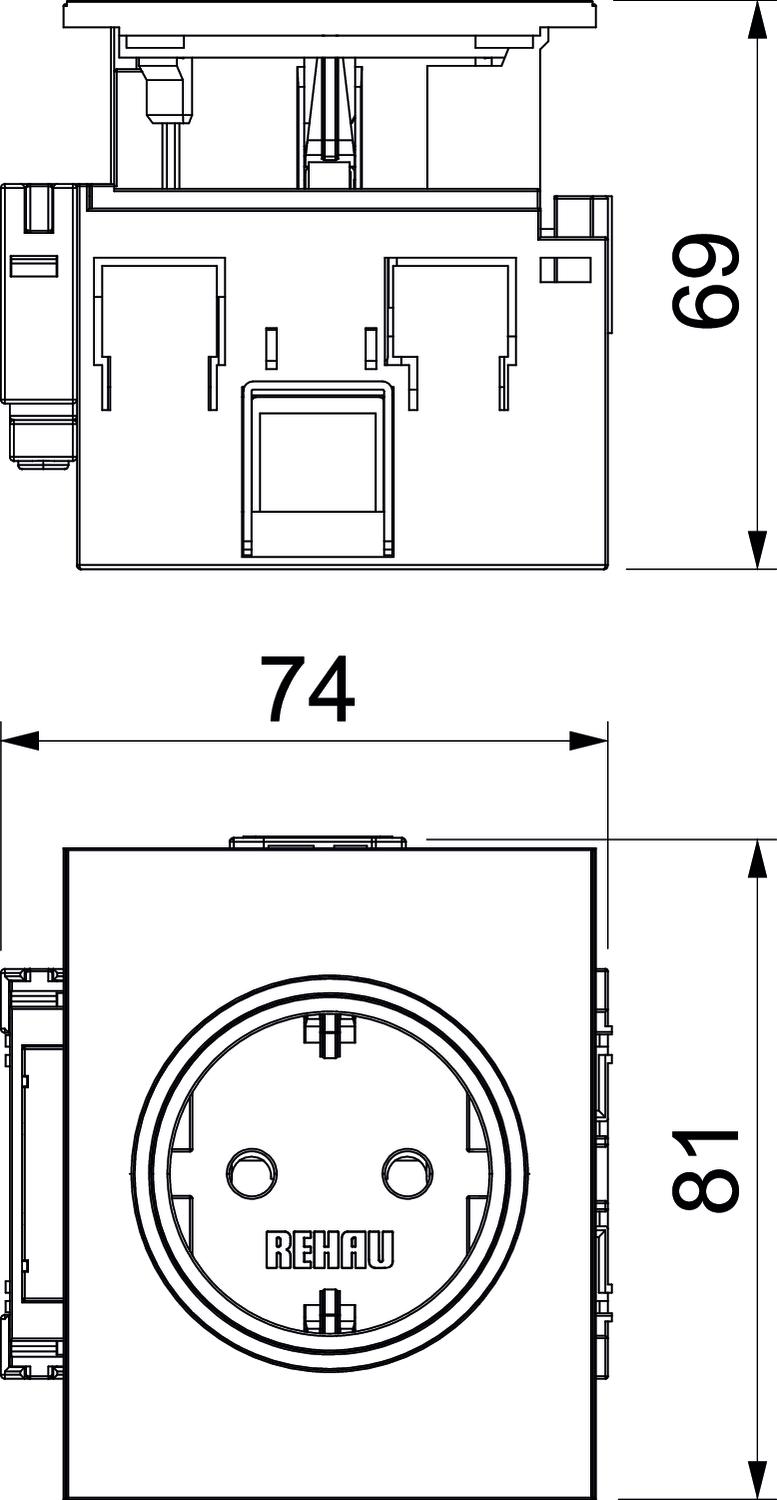 Rehau Steckdose 1-fach SIGNA IN rws BRK 1STD - 6121004