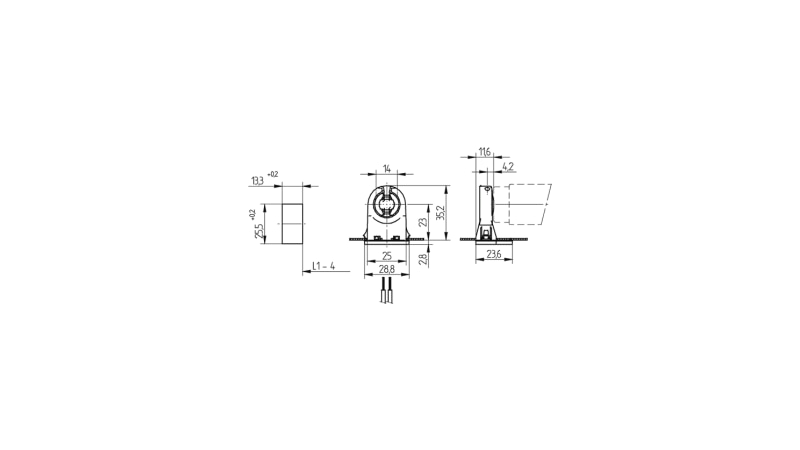 BJB Durchsteckfassung G13 26.290.1012.50