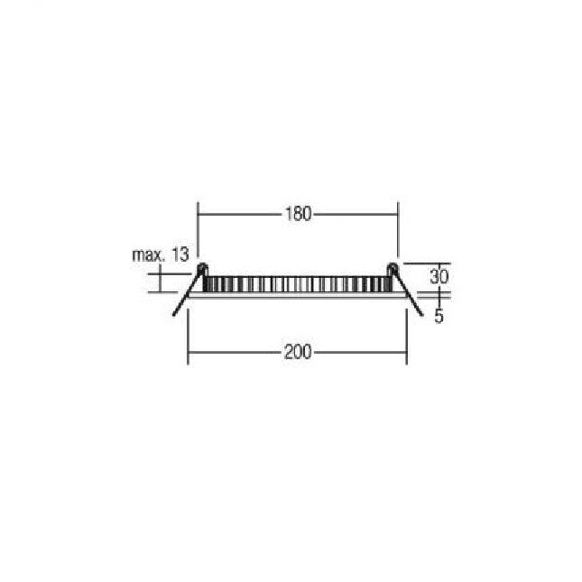 Brumberg LED recessed panel 20W 24V 2700-5700K round white