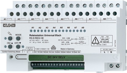 Jung Relaisstation 8-fach Universal RS 8 REGHE - RS8REGHE