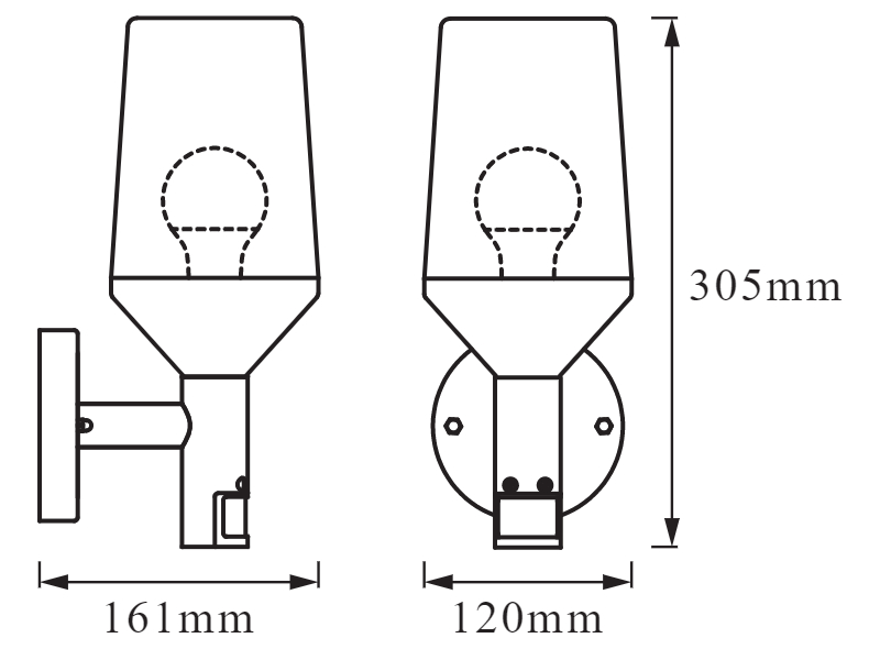 Ledvance LED decorative outdoor luminaire ENDURA CLASSIC CALICE WALL Sensor E27 - 4058075477971