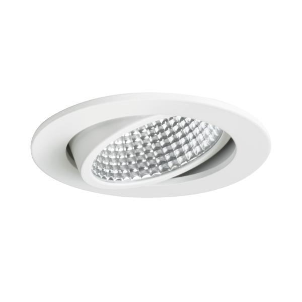 Brumberg recessed LED spotlight, white, round - 12395074
