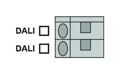 Lunatone Tastermodul DALI-2 Switch Cross RAL9016 Instanzen aktiviert – 86459793-W16-2-INT