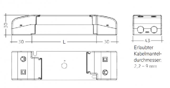 Tridonic LED EVG Zubehör ACU SC 30x43x30mm CLIP-ON SR PA SET