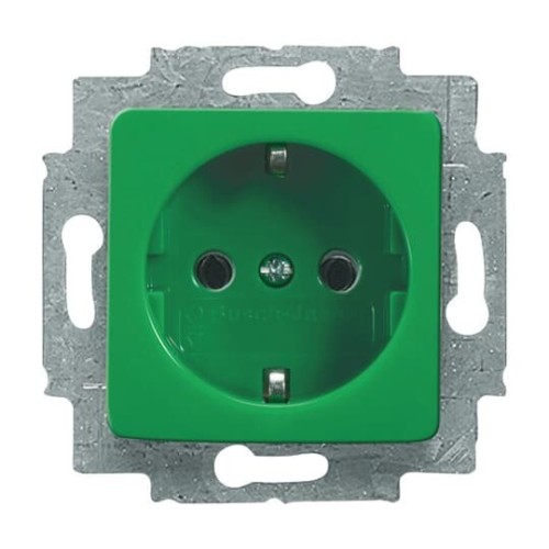 Busch-Jaeger SCHUKO Steckdosen-Einsatz grün RAL6032 20 EUCQ-13-212-101 - 2C günstig online kaufen