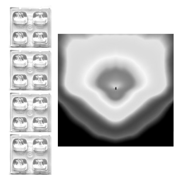 Leipziger Leuchten Linsenset (4 Stück) Flächenoptik 2.914.8301.17-138